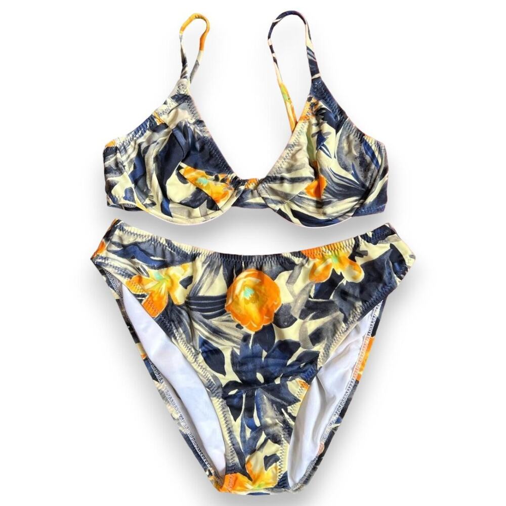 Vintage deadstock abstract floral bikini